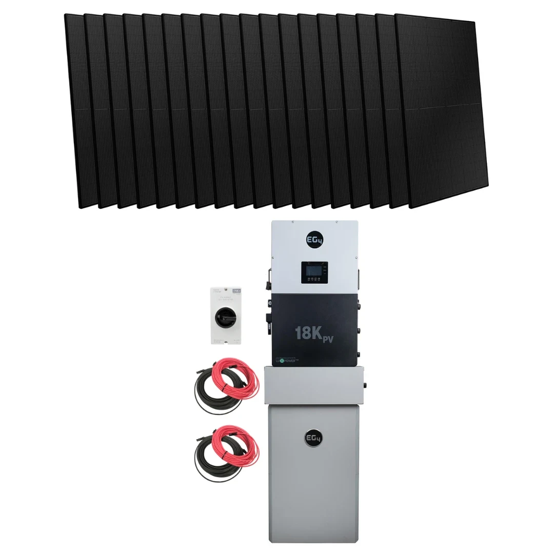 EG4 18kPV whole-home kit KIT-E0007, representatieve apparatuur